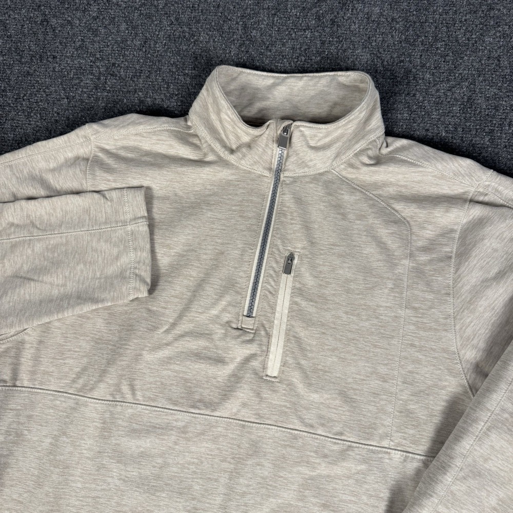 DANIEL CREMIUEX QUARTER ZIP LONG SLEEVE CREAM LIGHTWEIGHT PULLOVER Size M